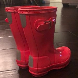 Toddler girl Hunter gloss rain boots in pink